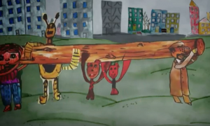 Красноярск. С песней и с хорошим настроением на благоустройство дворов:  местные жители написали гимн для уборки мусора в городе