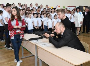 Казань. Родители школьников сдают нормативы ГТО вместе с детьми